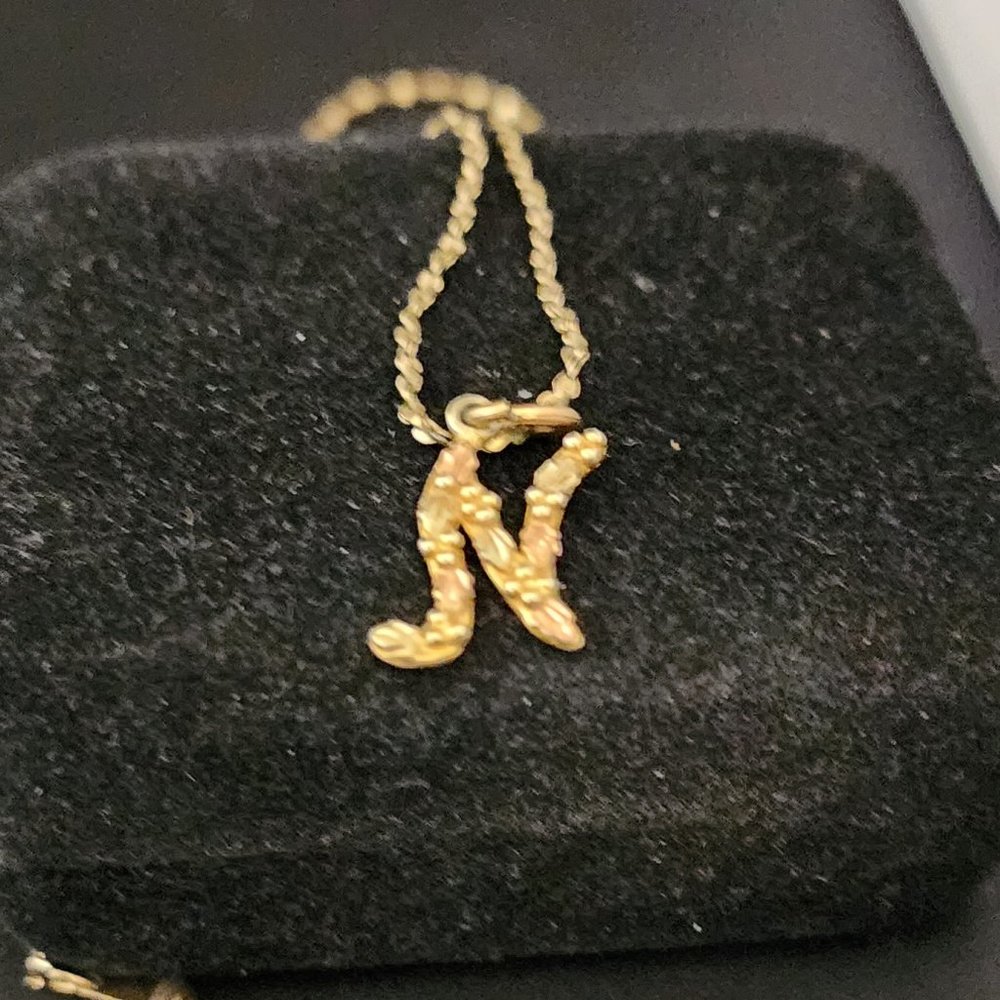 Black Hills Gold Initial Necklace